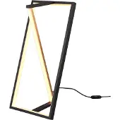 TRIO Große LED Tischleuchte EDGE, dimmbar, Höhe 44cm, Schwarz-Gold
