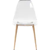 Beliani Esszimmerstuhl 4er Set Transparent aus Kunststoff u. Eisen in Holzoptik Modernes Design Ohne Armlehnen Minimalistischer Stil Küche Esszimmer
