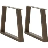 vidaXL Couchtischbeine V-Form 2 Stück Naturstahl 60x(42-43,3) cm Stahl