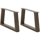 vidaXL Couchtischbeine V-Form 2 Stück Naturstahl 60x(30-31,3) cm Stahl