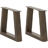vidaXL Couchtischbeine V-Form 2 Stück Naturstahl 40x(30-31,3) cm Stahl