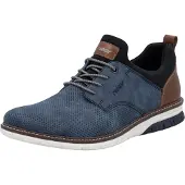 Rieker Herren Slipper mit weicher Innensohle aus Leder 14450, Größe:43 EU, Farbe:Blau