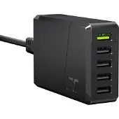 Green Cell GC ChargeSource 5 52W 5-Port USB Ladegerät mit Ultra Charge/Quick Charge 3.0 Schnellladung Multi USB für iPhone 12/11/XS/X/XR/8/7/SE 2, iPad, Galaxy S20/ S10+ / S10 / S10e / S9/Note10