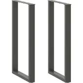 vidaXL Bartischbeine U-Form 2 Stk. Anthrazit 60x(110-111) cm Stahl
