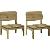 vidaXL Gartenstühle 2 Stk. 60x52,5x72 cm Kiefernholz Imprägniert