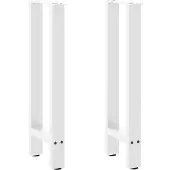 vidaXL Konsolentischbeine Weiß 2 Stk. 38x(72-73) cm Stahl