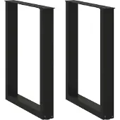 vidaXL Esstischbeine U-Form 2 Stk. Schwarz 70x(72-73) cm Stahl