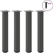 vidaXL Konsolentischbeine 4 Stk. Anthrazit 72-74 cm Stahl