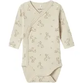 Name it Wickel Bodys l/ä - Noos - NbnBody - 2er-Pack - Rainy Day - - 56 - Body L/Ä