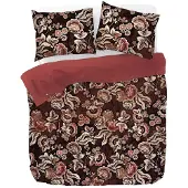 Kayori Satin-Bettwäsche-Garnitur Reza Farbe Rot Größe 135x200+80x80
