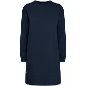 Oxmo Sweatkleid "Sweatkleid OXHolly", Damen, Gr. M, N-Gr, blau (total eclipse), Obermaterial: 55% Polyester PES. 45% Baumwolle CO., Kleider Sweatkleid