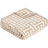 Ibena Wohndecke "Jacquard Decke Cambridge", mit schlichtem Labyrinth-Monogramm