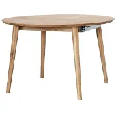 Massivart Esstisch Massivholztisch massiv Wildeiche geölt 120 x 120 cm rund - MATTI - Die Möbelfundgrube