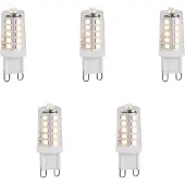 LUEDD 5er-Set dimmbarer G9 LED-Glühbirnen 1,2W 100lm 2700K