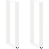 vidaXL Konsolentischbeine U-Form 2 Stk. Weiß 38x(72-73) cm Stahl