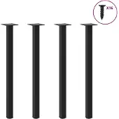vidaXL Konsolentischbeine 4 Stk. Schwarz 72-74 cm Stahl