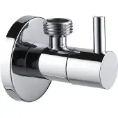 SanitairZone Eckregulierventil rund Eckventil Absperrventil Armatur 1/2" x 3/8" mit Rosette