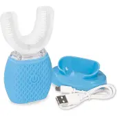 DS Produkte VITALmaxx 360° Schall-Zahnbürste mit LED-Blaulicht & Vibration - weiß/türkis