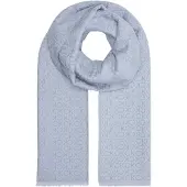 Calvin Klein Schal "FRINGES TWO-TONE MONO MW SCARF", mit Logomonogramm