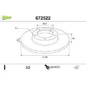Valeo Bremsscheibe [Hersteller-Nr. 672522] für Mercedes-Benz