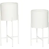 Hubsch Airy Potten Wit (set Van 2) | 940512