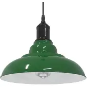Kamome Pendelleuchte Höhenverstellbar E27 Grün Glänzend Ø 31 cm Metall
