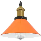vidaXL Pendelleuchte Höhenverstellbar E27 Orange Glänzend Ø22cm Metall