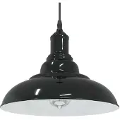 vidaXL Pendelleuchte Höhenverstellbar E27 Schwarz Glänzend Ø 31 cm
