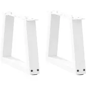 vidaXL Couchtischbeine V-Form 2 Stück Weiß 30x(30-31,3) cm Stahl