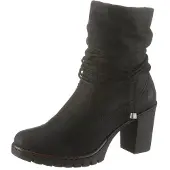 Rieker Winterstiefelette, Boots, Trichterabsatz, Warmfutter, mit gerafftem Schaft