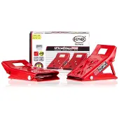 Heyner Unterlegkeile Ultrastop für Auto & Anhänger, Metall, klappbar, rot, 2 Stück