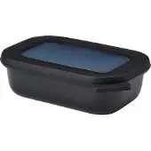 Mepal Multischüssel Cirqula - Mikrowellengeschirr - Multikom rechteckig 500 ml - Nordic black - Meal prep box