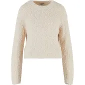 Noisy May Rundhalspullover "NMSASSY L/S O-NECK KNIT NOOS" Materialmix, relaxed fit