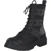 La strada Damen Schnürstiefeletten Schwarz Textil Synthetik Mix Größe: 38