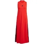 Adidas Shirtkleid "ESSENTIALS 3-STREIFEN LONG RACERBACK" ärmelloses Racerback-Design, sportlicher Stil, ohne Verschluss