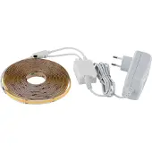 Eglo LED Strip Cob Stripe, 5m Streifen kürzbar, inkl. Fernbedienung, Lichtband dimmbar zum Kleben, indirekte Beleuchtung, warmweiß-kaltweiß