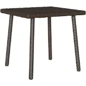vidaXL Garten-Couchtisch Rechteckig Braun 40x40x37 cm Poly Rattan