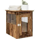 vidaXL Hundekäfig im Möbelstil Altholz-Optik 45x62x59 cm Holzwerkstoff