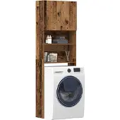 vidaXL Waschmaschinenschrank Altholz-Optik 64x24x190 cm Holzwerkstoff