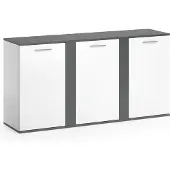 Vicco Kommode Novelli Anthrazit 40 x 80 cm mit Türen, Model 32094