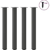 vidaXL Bartischbeine 4 Stk. Anthrazit 90-92 cm Stahl