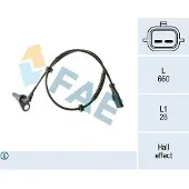 FAE ABS Sensor Raddrehzahl Hinten Links für RENAULT Clio III Schrägheck (BR0/1, CR0/1) 78411