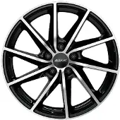 Alutec 17 Zoll Alufelge Singa 17"x7" 5x114.3 PCD ET48.5 67.10mm Felge Schwarz Frontpoliert