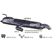 ERNST 155090 Endschalldämpfer für VW TOURAN (1T1, 1T2) Auspuff