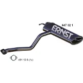 ERNST 647021 Endschalldämpfer für HYUNDAI ix35 (LM, EL, ELH) Auspuff