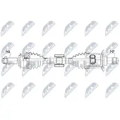 NTY NPW-BM-103 Antriebswelle Hinten Links für MINI Countryman (R60) Countryman (F60) Paceman (R61)