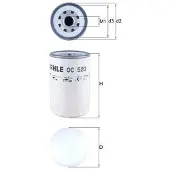MAHLE ORIGINAL Ölfilter OC 520 Anschraubfilter für RENAULT TRUCKS AGORA MIDLINER MIDLUM