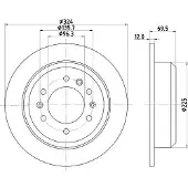 Hella Bremsscheibe [Hersteller-Nr. 8DD355114-041] für Kia