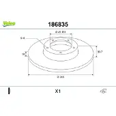 Valeo 2 Bremsscheiben Hinterachse voll Ø 45,2 mm 10 mm für u.a. AUDI A4