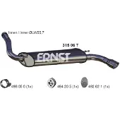 ERNST 315067 Endschalldämpfer für FORD FOCUS III Auspuff